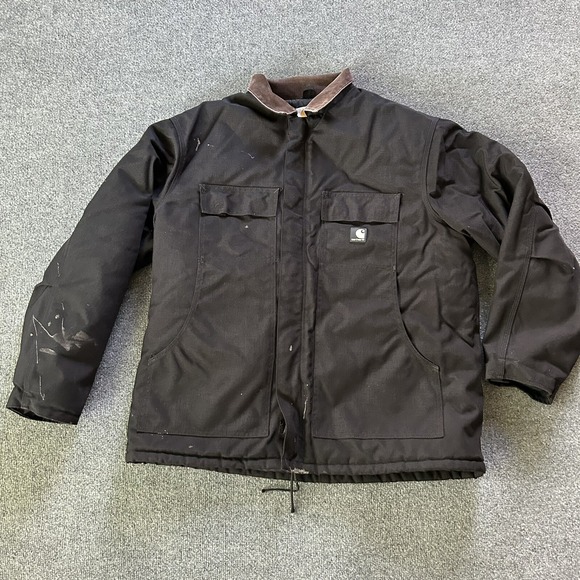 Carhartt Other - Carhartt Black Chore Jacket Quilted Lined Workwear Coat Mens Vintage USA Yukon